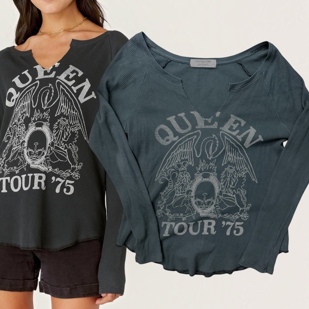 Daydreamer Thermal Queen Tour '75 Graphic Gray Medium